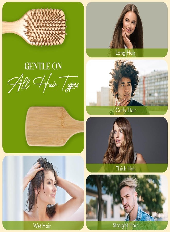 ORW OREN'S Bamboo Hair Brush for Hair Growth - Bamboo Bristle Detangler Paddle Brush, Scalp Stimulation – Natural, Sustainable Hair Care for Women, Men & Kids - Narrow - Image 2